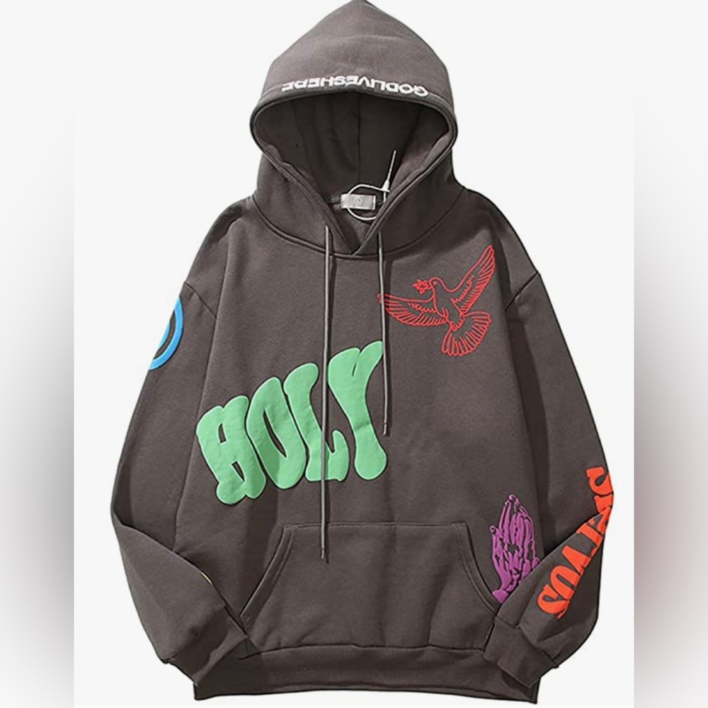 Men’s Dark Gray Hoodie Over-Sized